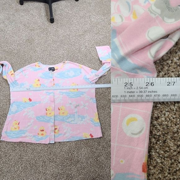 Nick & Nora Rubber Ducky Pajamas Y2k Plus Size XXL - Picture 8 of 15